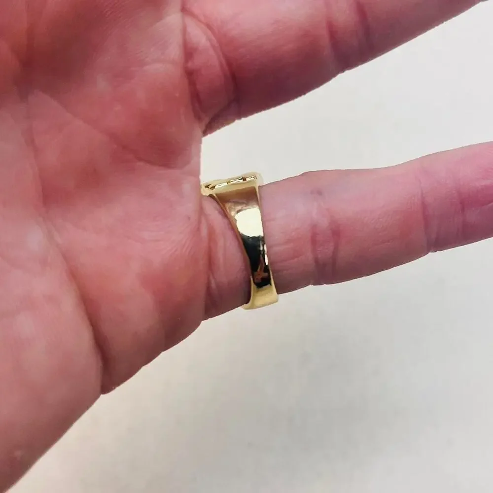 y2k 2000s vintage gold foil ring